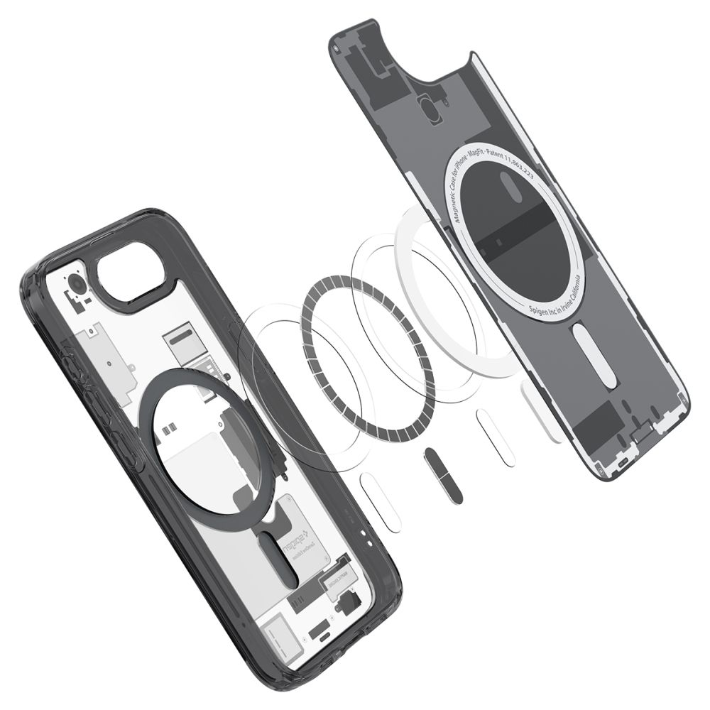 coque iphone 16e / 17e ultra hybrid spigen noir