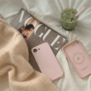 coque iphone 16e / 17e tech protect rose