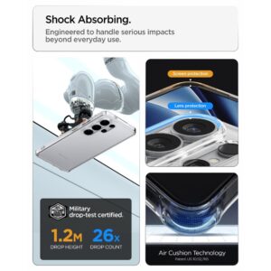 coque ultra hybrid pour samsung galaxy s26 ultra spigen cristal transparent