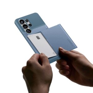 coque slim armor cs pour samsung galaxy s26 ultra spigen bleu clair