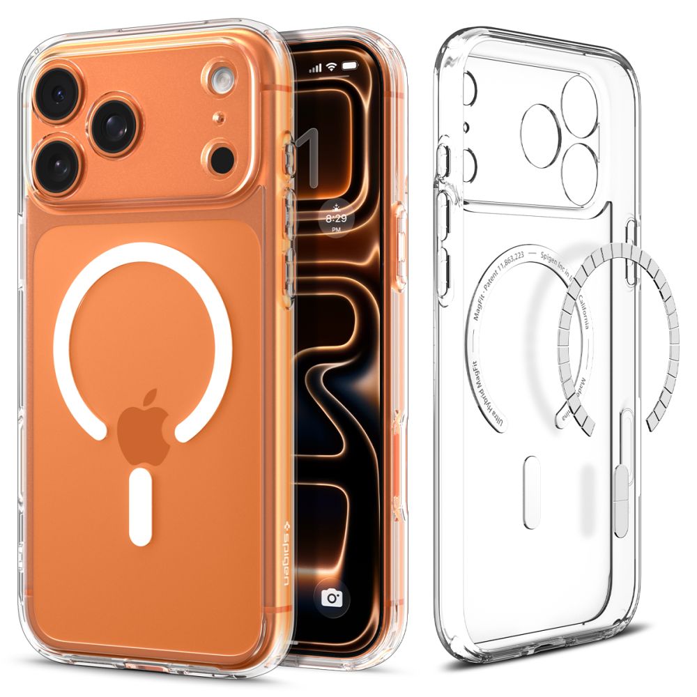 coque iphone 17 pro max ultra hybrid mag spigen blanc