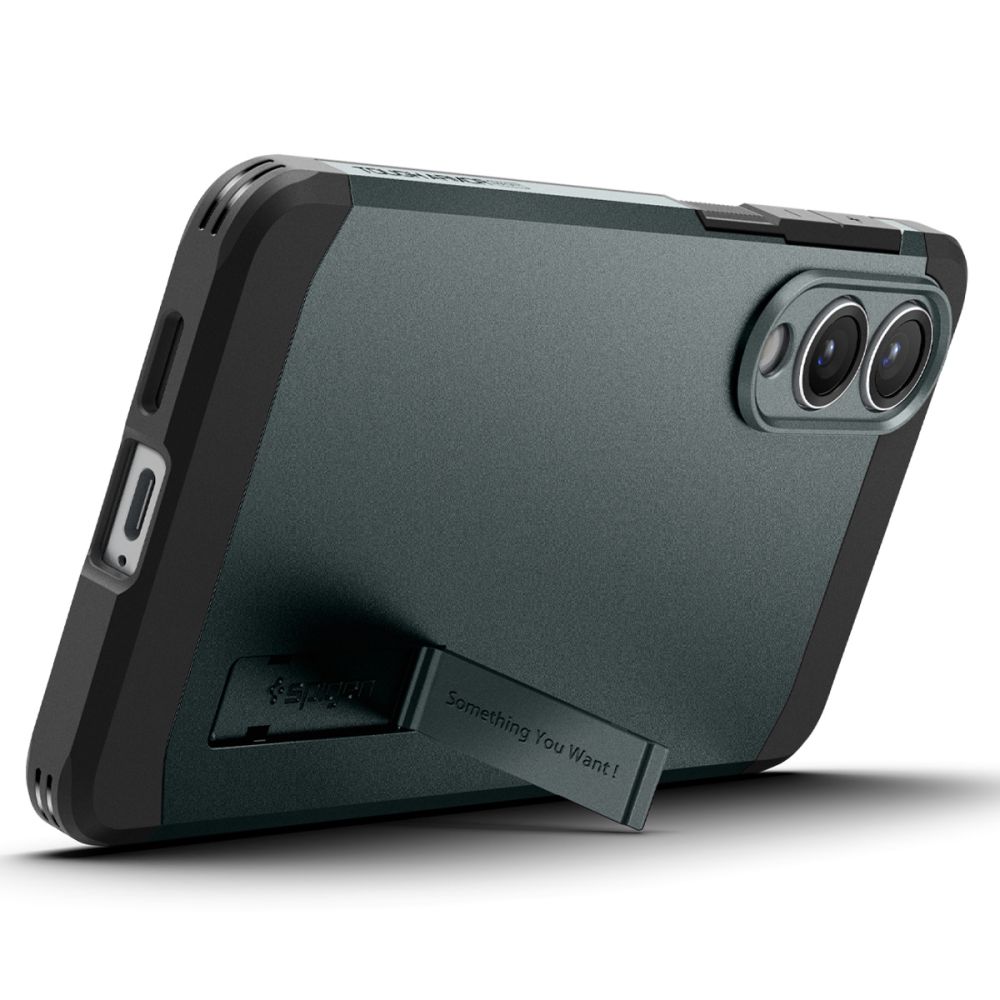 coque samsung galaxy s25 tough armor spigen vert
