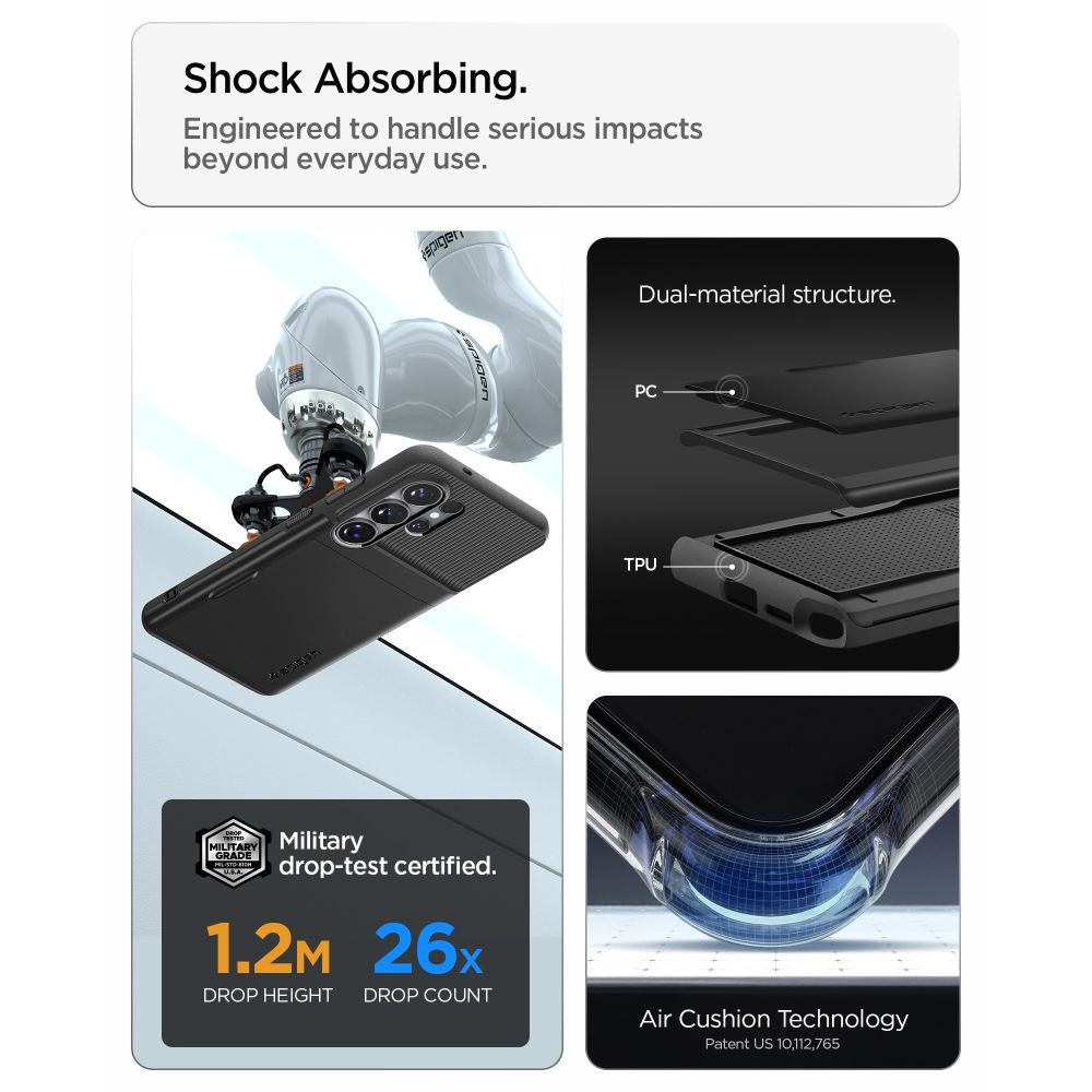 coque slim armor cs pour samsung galaxy s26 ultra spigen noir