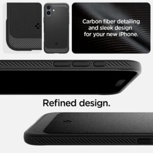 coque iphone 16 rugged armor spigen noir mat