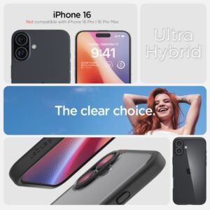 coque iphone 16 ultra hybrid spigen noir mat