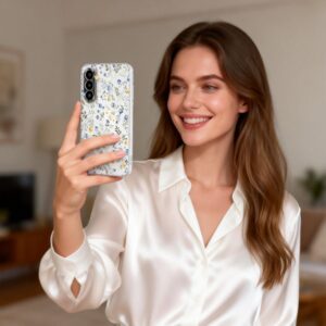 coque samsung galaxy a57 5g tech protect flexair motif fleur