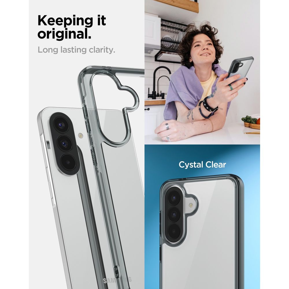 coque samsung galaxy a57 5g spigen ultra hybrid transparent fumé