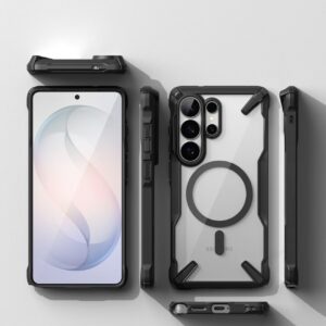 coque fusion x magnetic magsafe pour samsung galaxy s26 ultra ringke noir