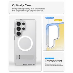 coque ultra hybrid "s" magsafe pour samsung galaxy s26 ultra spigen transparent/blanc