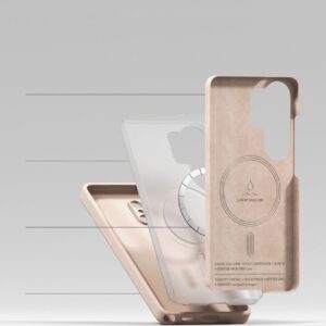 coque silicone magnetic magsafe pour samsung galaxy s26 ultra ringke sable rose