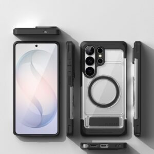 coque ux magnetic magsafe pour samsung galaxy s26 ultra ringke noir/transparent