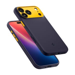 coque nano pop mag magsafe pour iphone 17 pro spigen bleu myrtille