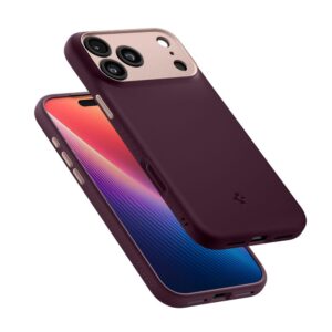 coque nano pop mag magsafe pour iphone 17 pro spigen bordeaux