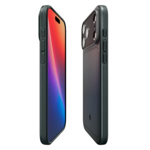 coque thin fit mag magsafe pour iphone 17 pro spigen vert abyssal