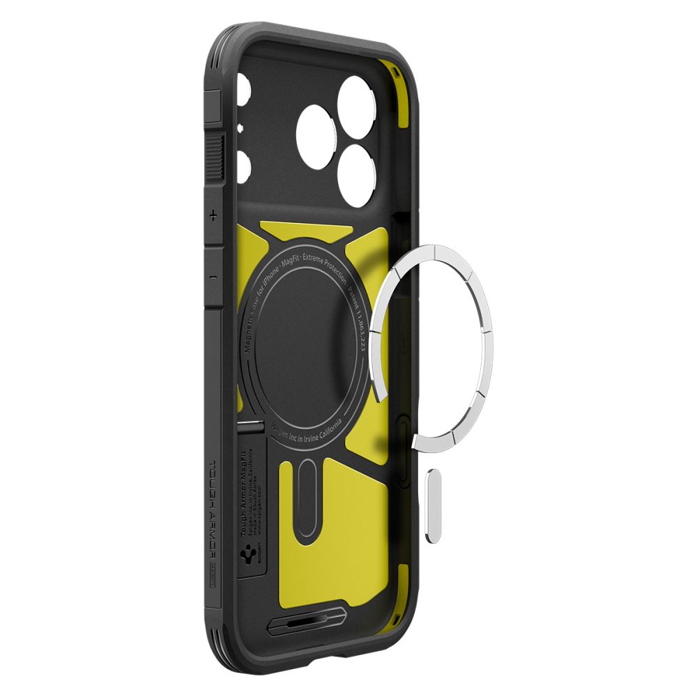 coque tough armor ”t” mag magsafe pour iphone 17 pro spigen noir