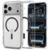coque ultra hybrid mag magsafe pour iphone 17 pro spigen transparent/graphite