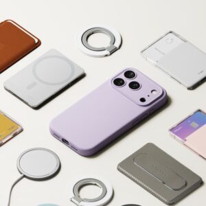 coque silicone magnetic magsafe pour iphone 17 pro ringke violet clair