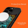 coque iphone 15 pro max reveal warm magsafe stm noir