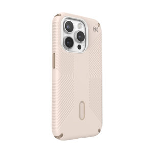 coque iphone 15 pro presidio2 grip clicklock magsafe speck beige