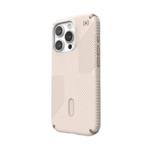 coque iphone 15 pro presidio2 grip clicklock magsafe speck beige