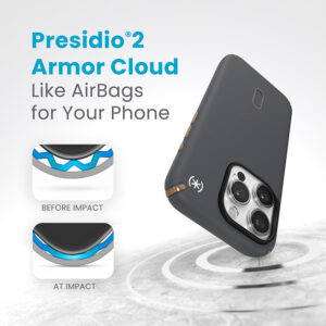 coque iphone 15 pro presidio2 pro magsafe speck anthracite