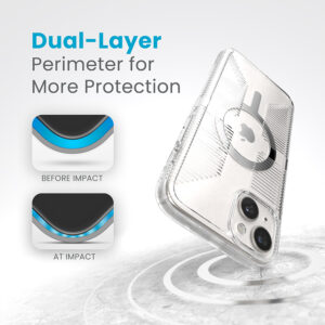 coque iphone 15 plus gemshell grip magsafe speck chromé