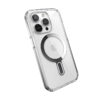 coque iphone 15 pro presidio perfect clear clicklock magsafe speck argent