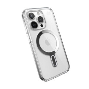 coque iphone 15 pro presidio perfect clear clicklock magsafe speck argent