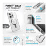 coque iphone 15 pro presidio perfect clear clicklock magsafe speck argent