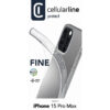 coque iphone 15 pro max fine cellularline transparent