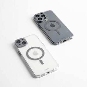 coque iphone 15 pro iglaze magsafe moshi gris météorite