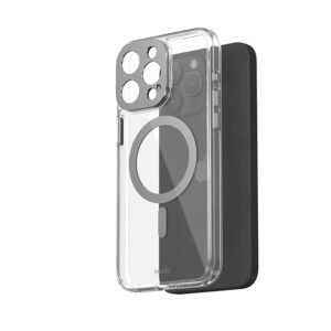 coque iphone 15 pro max iglaze magsafe moshi gris météorite