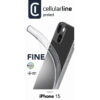 coque iphone 15 fine cellularline transparent