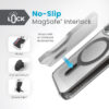 coque iphone 15 pro presidio perfect clear clicklock magsafe speck noir givré