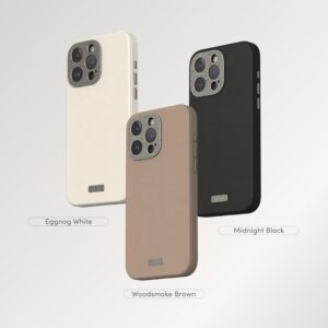 coque iphone 15 pro napa magsafe moshi blanc crème