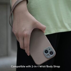 coque iphone 15 pro napa magsafe moshi brun fumé