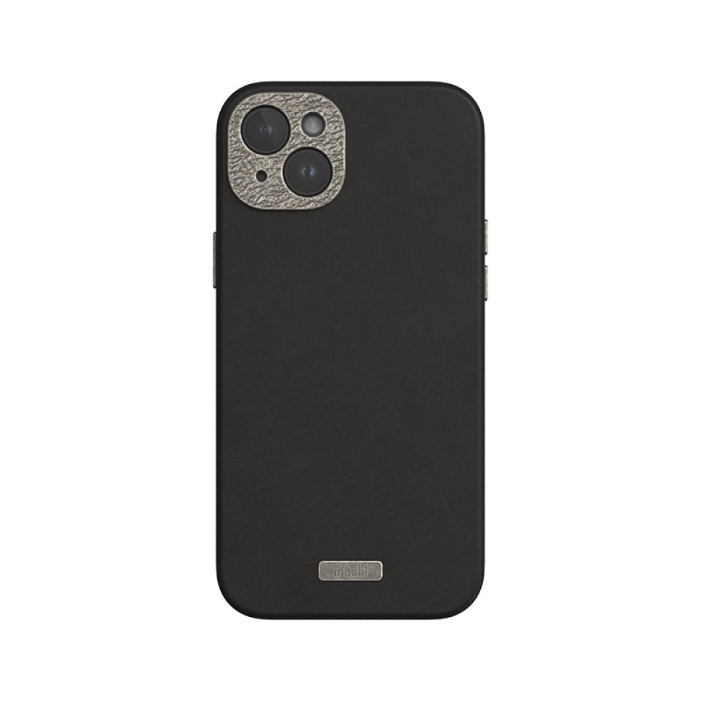 coque iphone 15 plus napa magsafe moshi noir