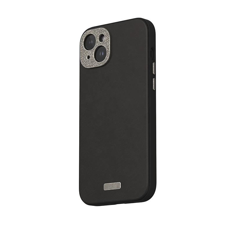coque iphone 15 plus napa magsafe moshi noir