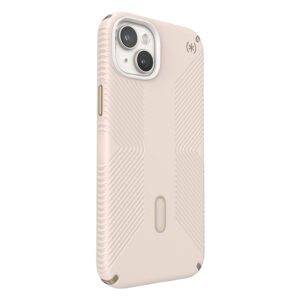 coque iphone 15 plus presidio2 grip clicklock magsafe speck beige