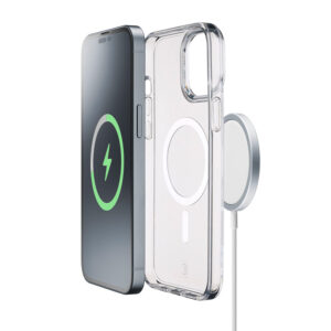coque iphone 15 pro max gloss mag magsafe cellularline transparent