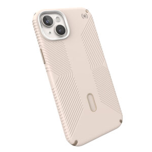 coque iphone 15 plus presidio2 grip clicklock magsafe speck beige