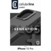 coque iphone 15 pro sensation plus cellularline noir