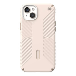 coque iphone 15 plus presidio2 grip clicklock magsafe speck beige