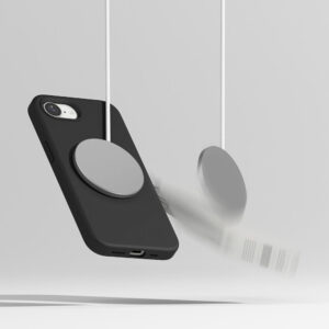 coque noire silicone et magsafe ringke pour iphone 17e