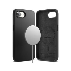 coque noire silicone et magsafe ringke pour iphone 17e