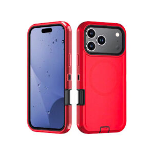 coque de protection rouge magsafe pour iphone 17 pro