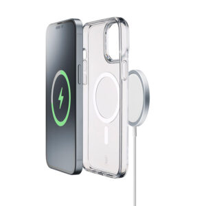 coque iphone 15 gloss mag magsafe cellularline transparent