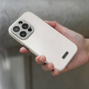 coque iphone 15 napa magsafe moshi blanc crème