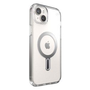 coque iphone 15 plus presidio perfect clear clicklock magsafe speck argent