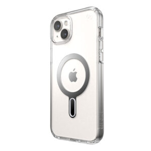 coque iphone 15 plus presidio perfect clear clicklock magsafe speck argent